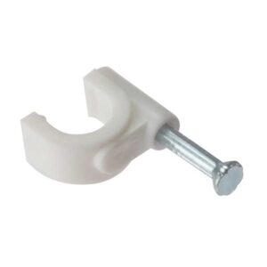 8.0MM WHITE ROUND CABLE CLIP  100
