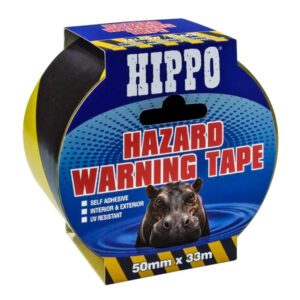 HIPPO HAZARD TAPE YEL/BLACK 50MM X 33M