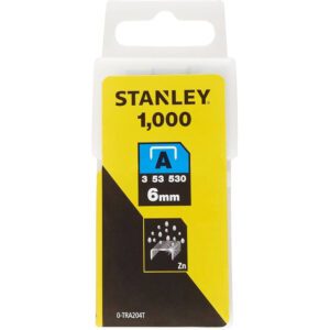 LIGHT DUTY STAPLE TYPE A STANLEY 6MM (PACK 1000)