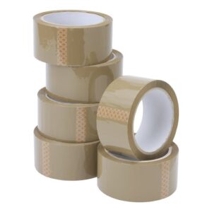 PACKING TAPE BUFF 48MM X 66M (6 PACK)