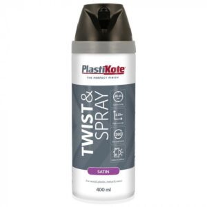 PLASTIKOTE SATIN BLACK 400ML AEROSOL PKT22100