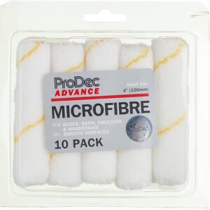 10PK 4" SHORT PILE MICROFIBRE MINI ROLLER