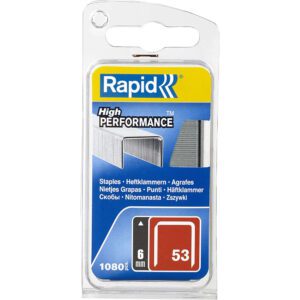 RAPID 53 SERIES H/PERFORMANCE STAPLES 6MM PK 2500