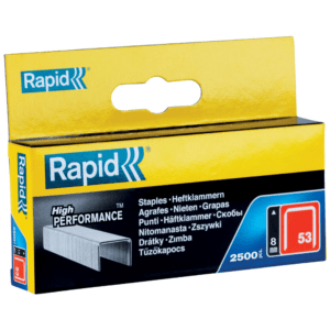 RAPID 53 SERIES H/PERFORMANCE STAPLES 8MM PK 2500
