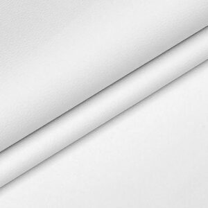 WHITE LEATHER LOOK PVC  50M X 137CM - SOLD PER M