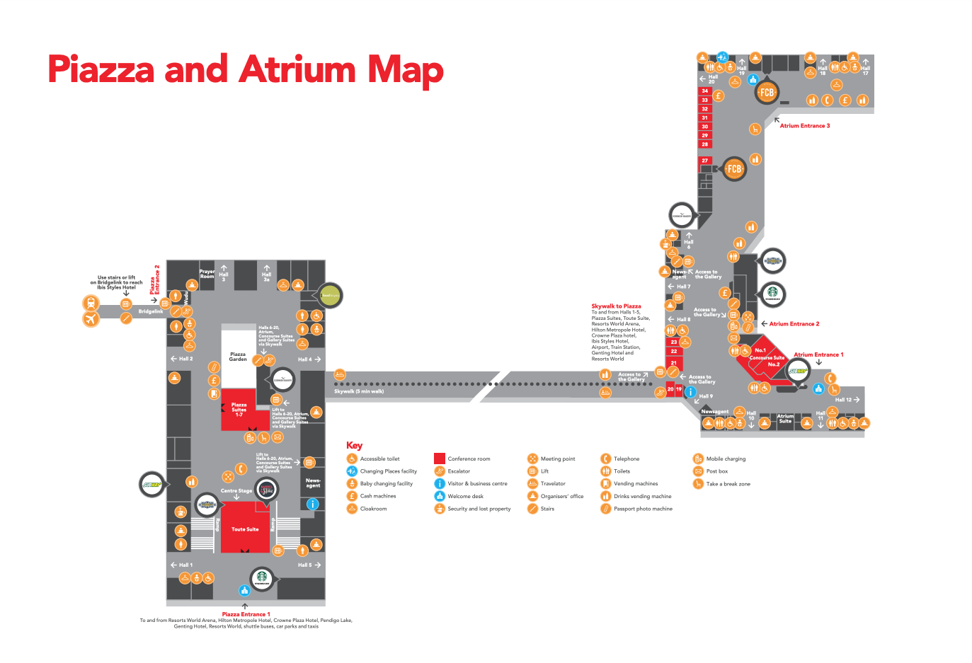 Piazza & Atrium Map - The NEC